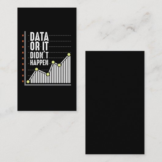 Carte De Visite Analyste des comportements Nerd des données Statis (Devant / Derrière)