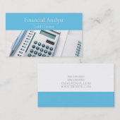 Carte De Visite Analyste financier Comptable fiscal Comptable (Devant / Derrière)