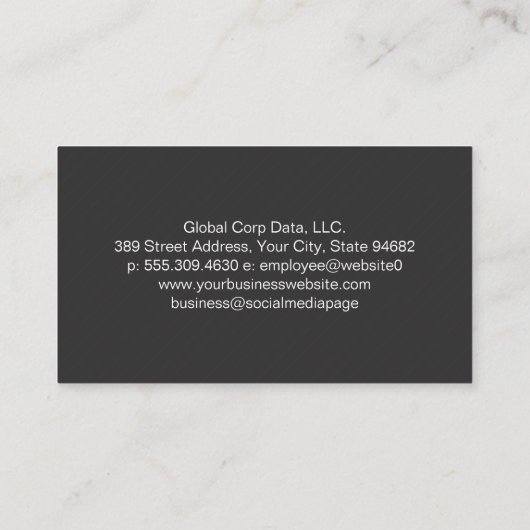 Carte De Visite Analytics | Metrics | Financial Data (Dos)