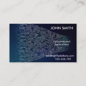 Carte De Visite Analytique de technologie de codage professionnel (Devant)