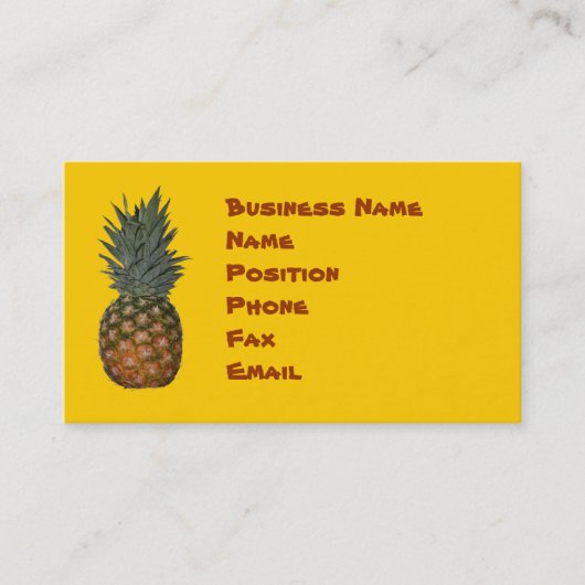 Carte de visite ananas (Devant)