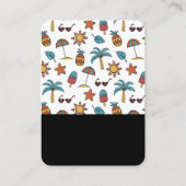 Carte De Visite Ananas amusant, fête de la piscine Billets de remi (Dos)