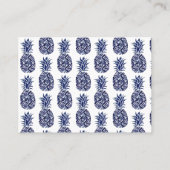 Carte De Visite ananas bleu merci (Dos)