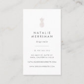 Carte De Visite Ananas Cameo Blush Vertical (Dos)