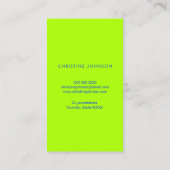 Carte De Visite ananas couleur néon (Dos)