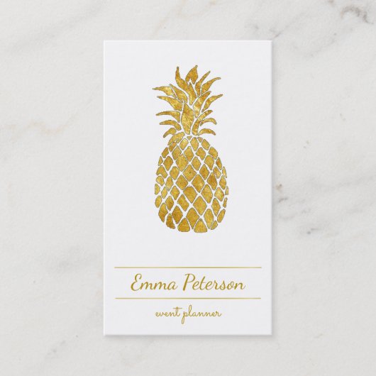 Carte De Visite ananas doré (Devant)