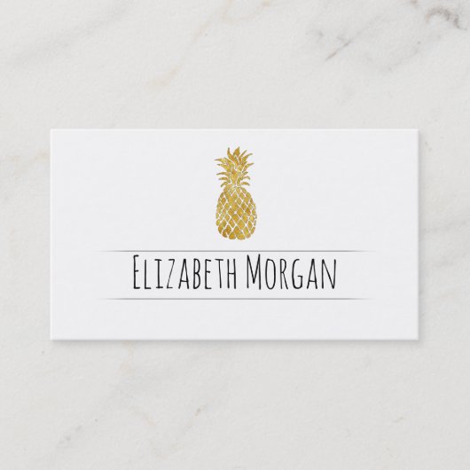 Carte De Visite ananas doré (Devant)