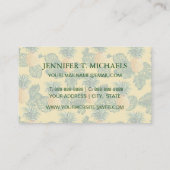 Carte De Visite Ananas et feuille tropical sur l'or (Dos)