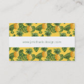 Carte De Visite Ananas et Feuilles tropicaux en or (Dos)