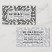 Carte De Visite Ananas monochrome| Monogramme (Devant / Derrière)