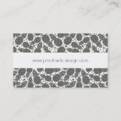 Carte De Visite Ananas monochrome| Monogramme (Dos)