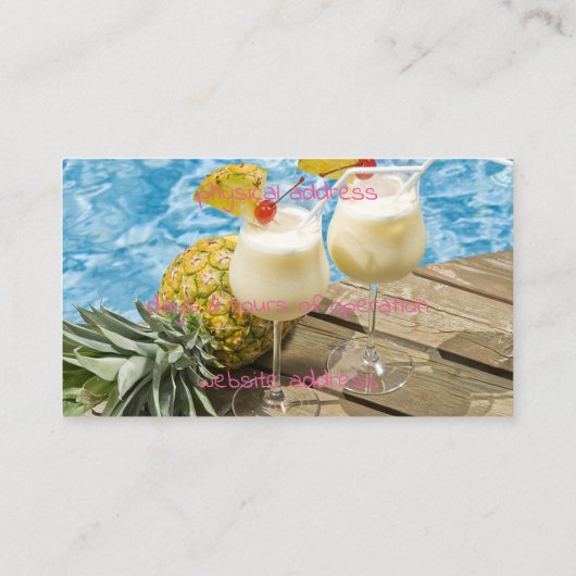 Carte De Visite ananas piña colada (Dos)