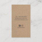 Carte De Visite Ananas Rustique Kraft (Dos)