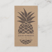 Carte De Visite Ananas Rustique Kraft (Devant)