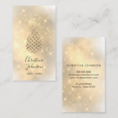 Carte De Visite ananas sur la poussière d'or (Devant / Derrière)