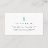 Carte De Visite Ananas Turquoise (Dos)