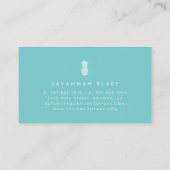 Carte De Visite Ananas Turquoise (Dos)