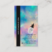 Carte De Visite Ananas Whimsical Simple Noir Blanc N'importe quel  (Devant)