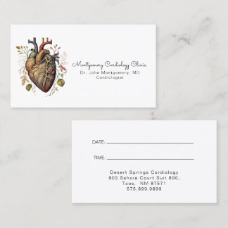 Carte De Visite Anatomical Heart Medical Cardiology Doctor