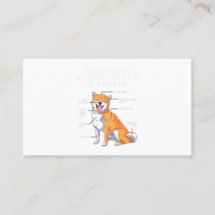 Carte De Visite anatomie drôle shiba inu cadeau amoureux des chien