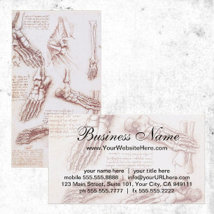 Carte De Visite Anatomie humaine, squelettes de pieds par Léonard 