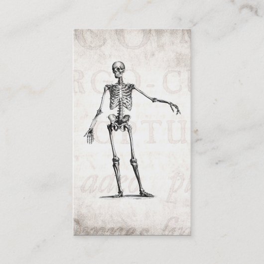 Carte De Visite Anatomie squelettique de squelettes de 1800s (Devant)