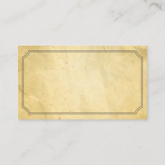 Carte De Visite Ancien Ancien Anesthésiste de la texture papier (Dos)