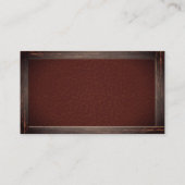 Carte De Visite Ancien cadre rustique | Texture en cuir (Dos)