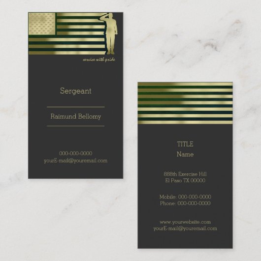 Carte De Visite Ancien combattant (Devant / Derrière)