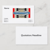 Carte De Visite Ancien combattant de la BCEI en Irak (Devant / Derrière)