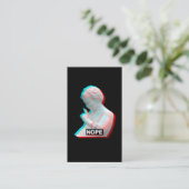 Carte De Visite Ancien Grec Sculpture Glitch Esthétique Vaporwave (Debout devant)