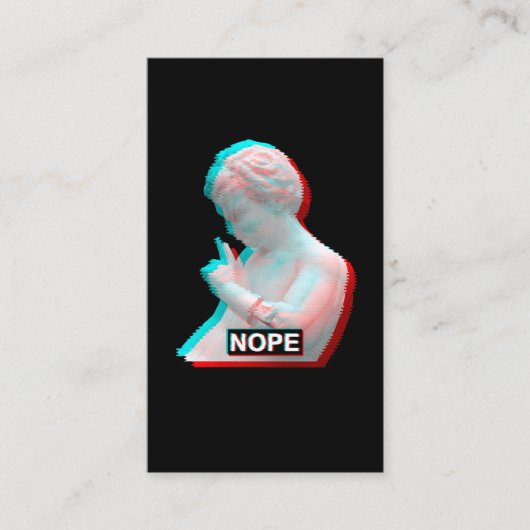 Carte De Visite Ancien Grec Sculpture Glitch Esthétique Vaporwave (Devant)