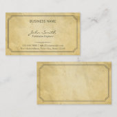 Carte De Visite Ancien ingénieur de validation de texture papier v (Devant / Derrière)