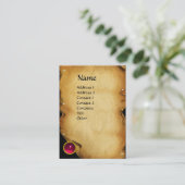 CARTE DE VISITE ANCIEN PARCHEMENT BROWN, PIERRE GÉMIQUE, MONOGRAMM (Debout devant)