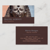 Carte De Visite Ancien Sphinx égyptien, Le Caire, Agent de voyage (Devant / Derrière)