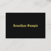 Carte De Visite Ancien style manuscrit Noir Modèle (Devant)