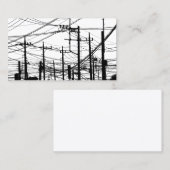 Carte De Visite Ancien téléphone et lignes électriques (Devant / Derrière)