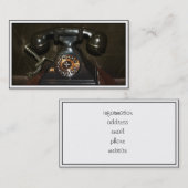 Carte De Visite Ancien téléphone Vintage (Devant / Derrière)