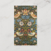 Carte De Visite Ancien victorien William Morris Fleurs Oiseaux (Dos)