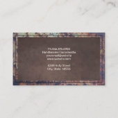 Carte De Visite Ancienne bordure en métal rouillé (Dos)