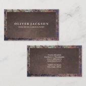 Carte De Visite Ancienne bordure en métal rouillé (Devant / Derrière)