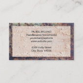 Carte De Visite Ancienne bordure en métal rouillé | Texture murale (Dos)