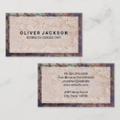 Carte De Visite Ancienne bordure en métal rouillé | Texture murale (Devant / Derrière)