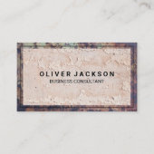 Carte De Visite Ancienne bordure en métal rouillé | Texture murale (Devant)