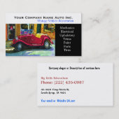 Carte De Visite Ancienne boutique de réparation de voitures - Rest (Devant / Derrière)