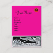 Carte De Visite ANCIENS NAVIRES RUBY MONOGRAM rose Fuchsia Noir (Devant)