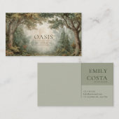 Carte De Visite Ancient Tree Forest Archway Rustic Landscape (Devant / Derrière)