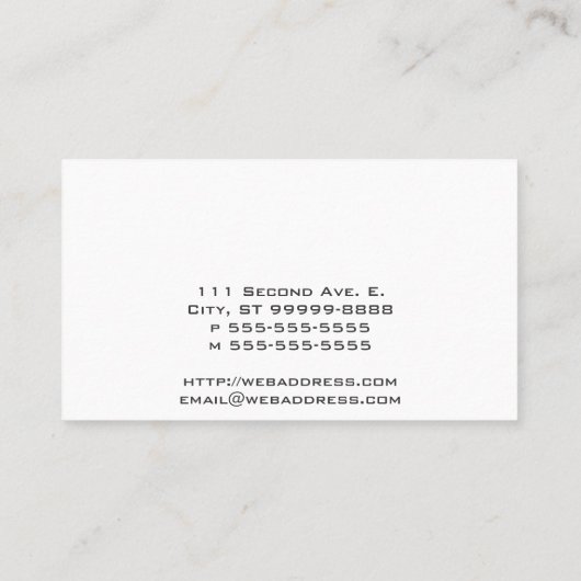 Carte De Visite Ancre (Dos)