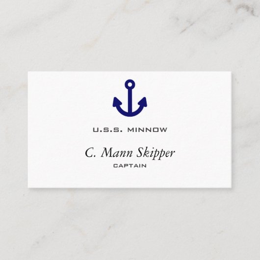 Carte De Visite Ancre (Devant)