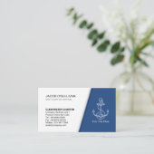 Carte De Visite Ancre Bateau Charte Pêche (Debout devant)